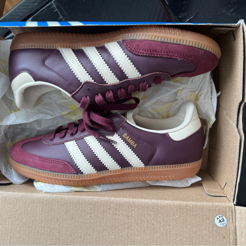 Adidas Samba Burgundy and Cream women Sneakers